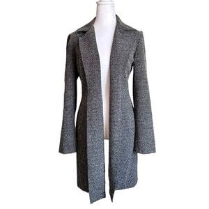 Brioche Gray Open Front Long Sleeve Jacket Size 9/10